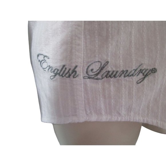 English Laundry Mod Mens Med Button Up Casual Embroidered Applique Flip Cuff EUC - Picture 13 of 16